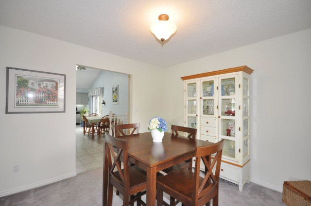 Dining room looking into kitchen